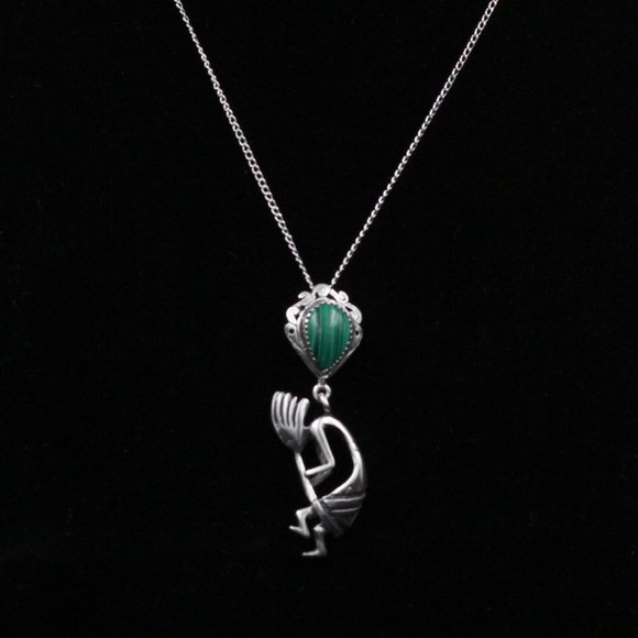 LIBERTY EE STERLING SILVER SOUTHWEST KOKOPELLI NECKLACE - Picture 2 of 10